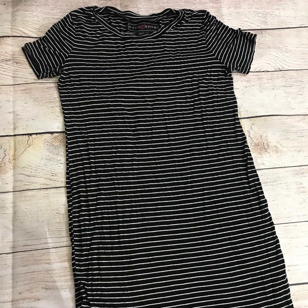 Black and White Stripped TShirt Dress